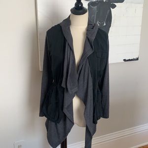 John Eshaya grey:black long sleeve jacket